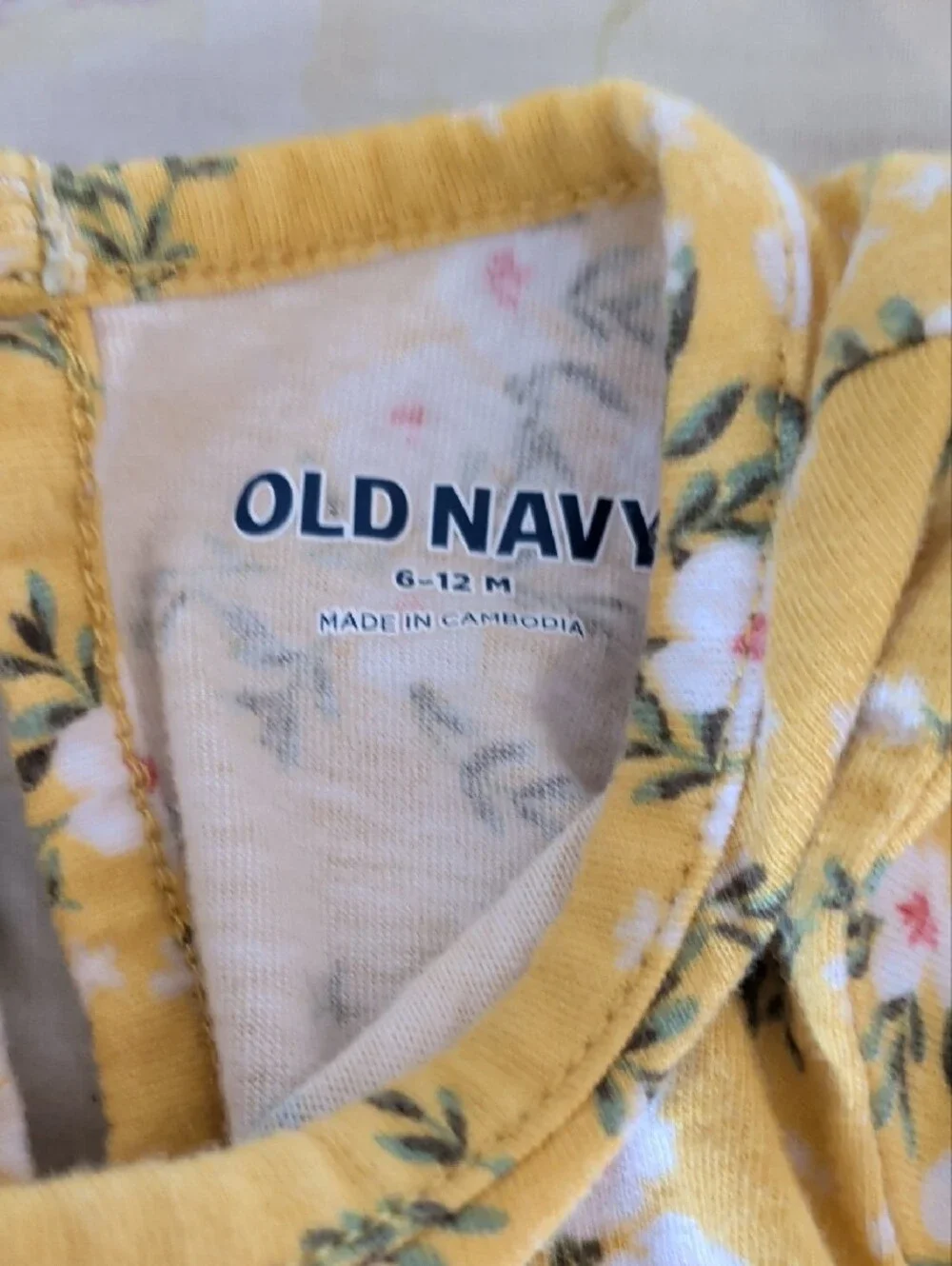 Old Navy Yellow Floral Girls' Romper